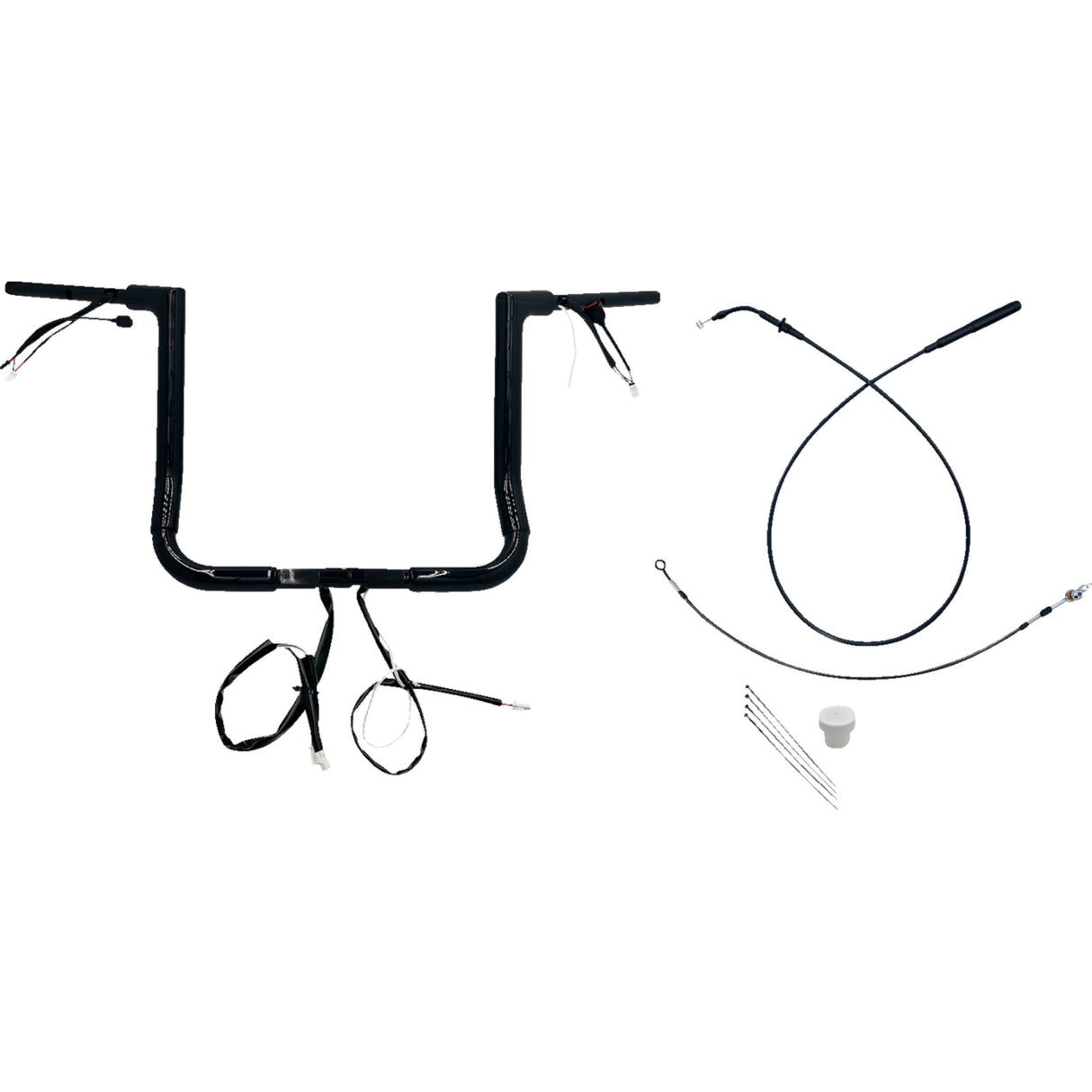 FAT Baggers INC. 1-1/2" EZ Install Flat Top Handlebar 14" Black - 649014-B For Harley Street Glide 2023-2026