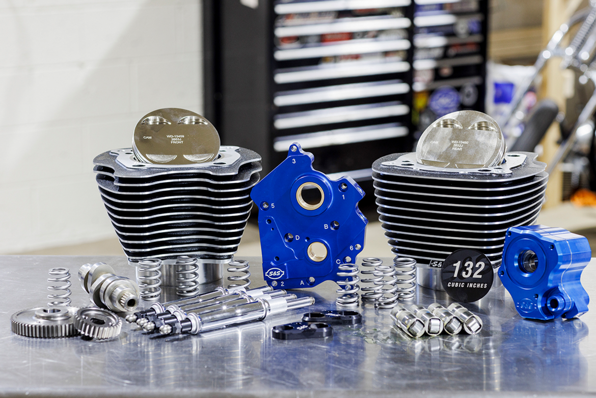 132" Power Package Engine Performance Kit - Chain Drive - Oil Cooled - Highlighted Fins - M8 - 0904-0112