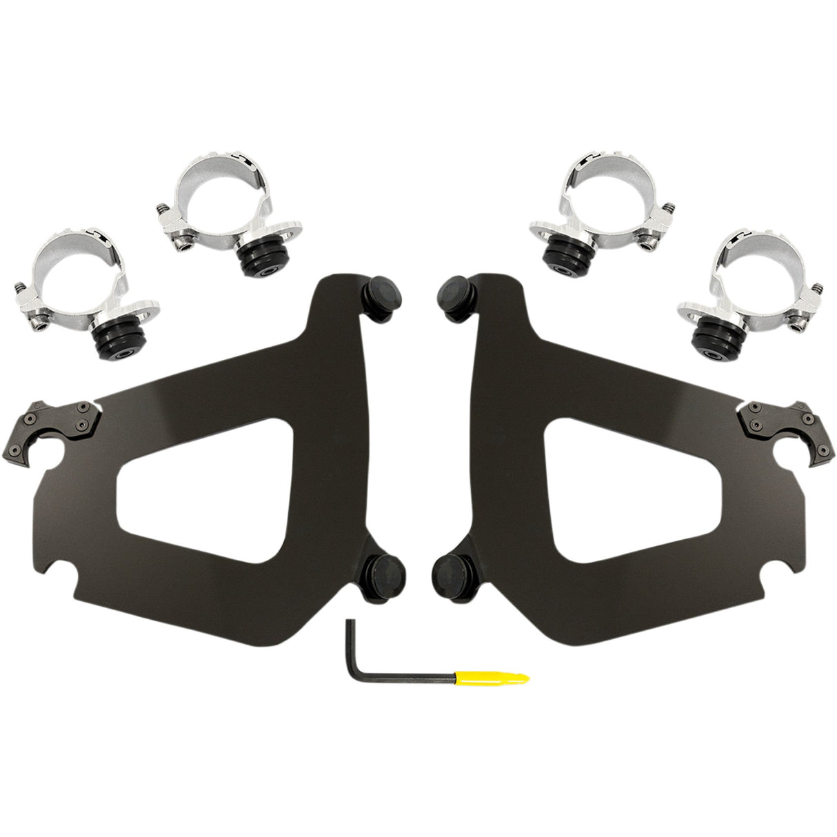 MEMPHIS SHADES 2321-0355 MEB2010 Bullet Fairing Mount Kit Bullet Mounting Kit - XV19 - Black