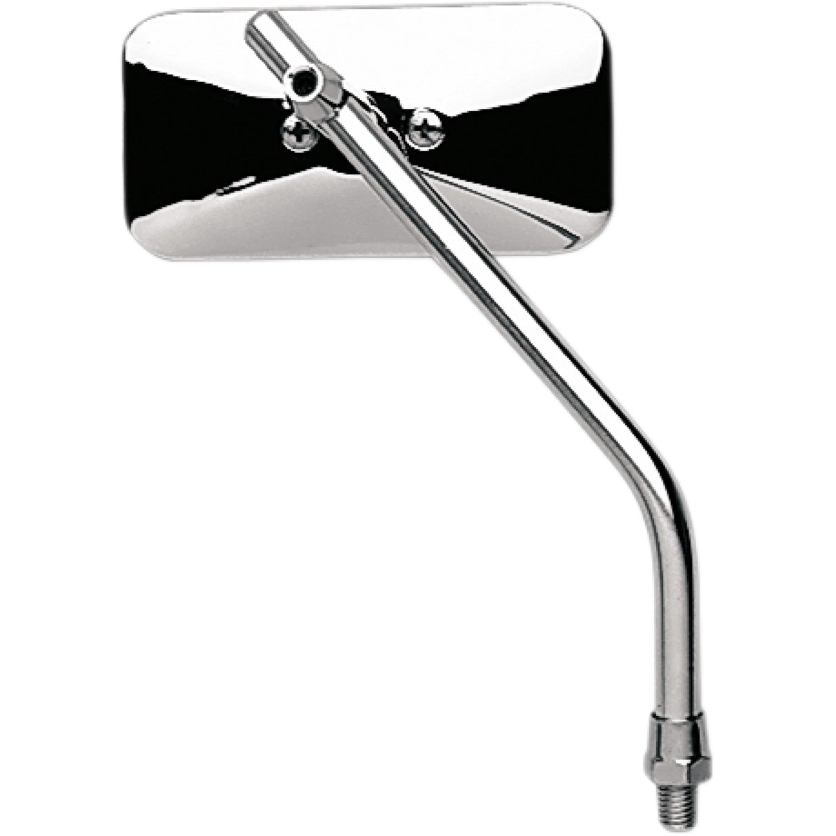 EMGO 2034824 20-34824 Universal Screw-In Stem Mirror Mirror - Die-Cast - Classic - Side View - Rectangle - M10 x 1.25 - Chrome - Left