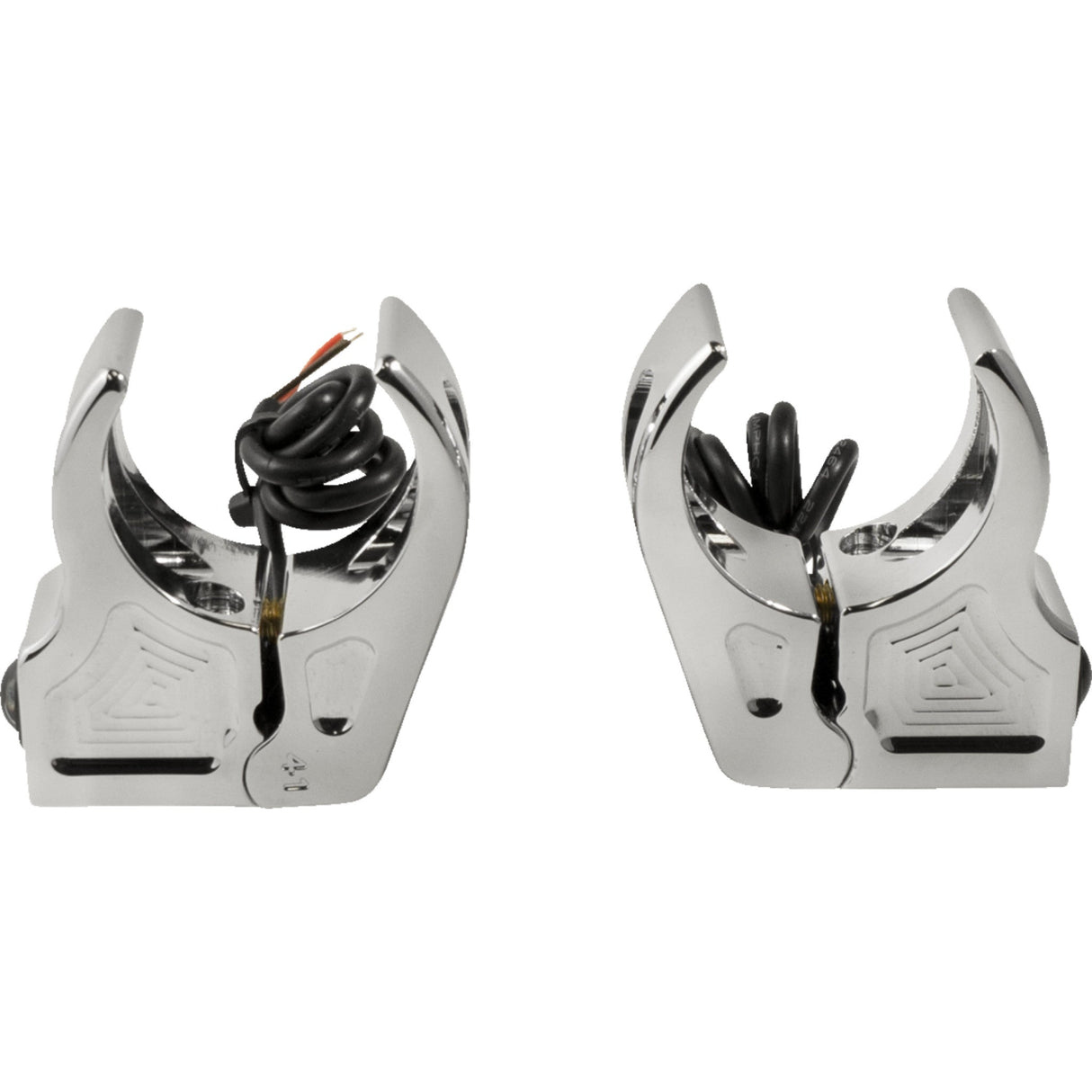 JOKER MACHINE 2020-2143 05-220-3 Fork Mount Turn Signals - 39 mm - Amber - Chrome