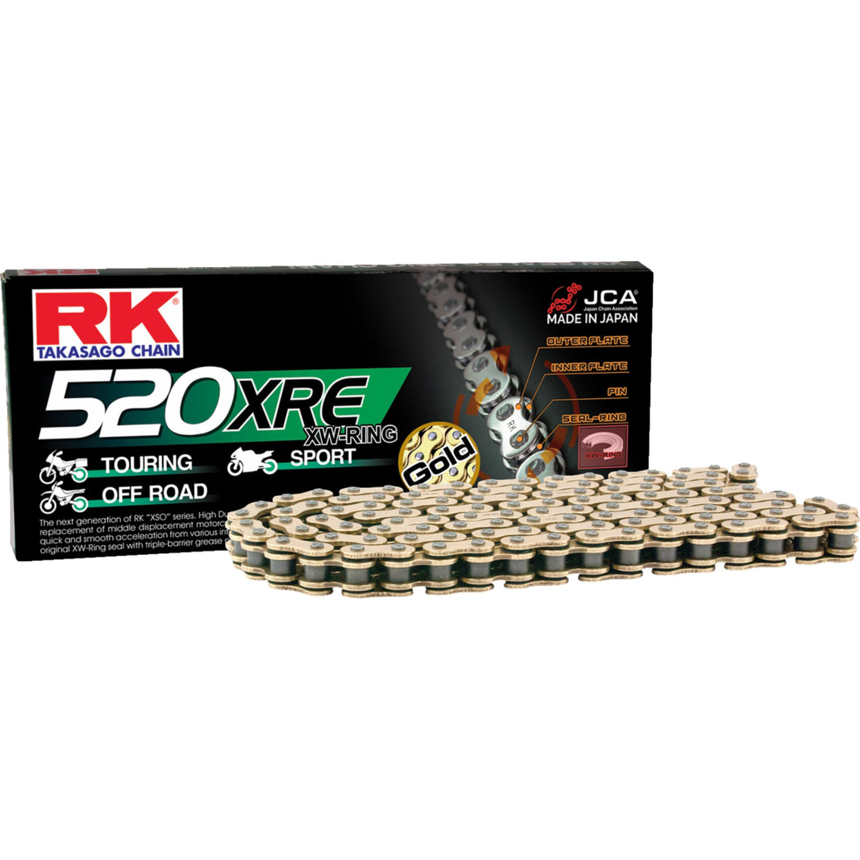 RK 1223-1867 GB520XRE-120 520 XRE Chain 520 XRE - Drive Chain - 120 Links - Gold