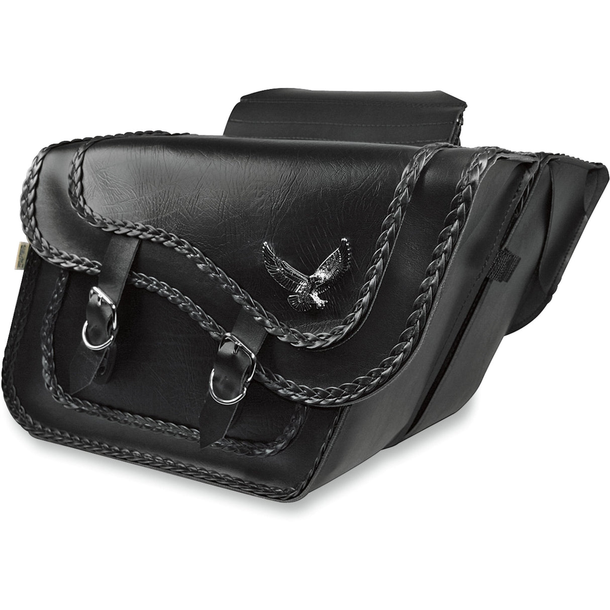 WILLIE & MAX LUGGAGE 3501-0150 58736-20 Black Magic Saddlebags Black Magic Saddlebag - Black - Slant - Super