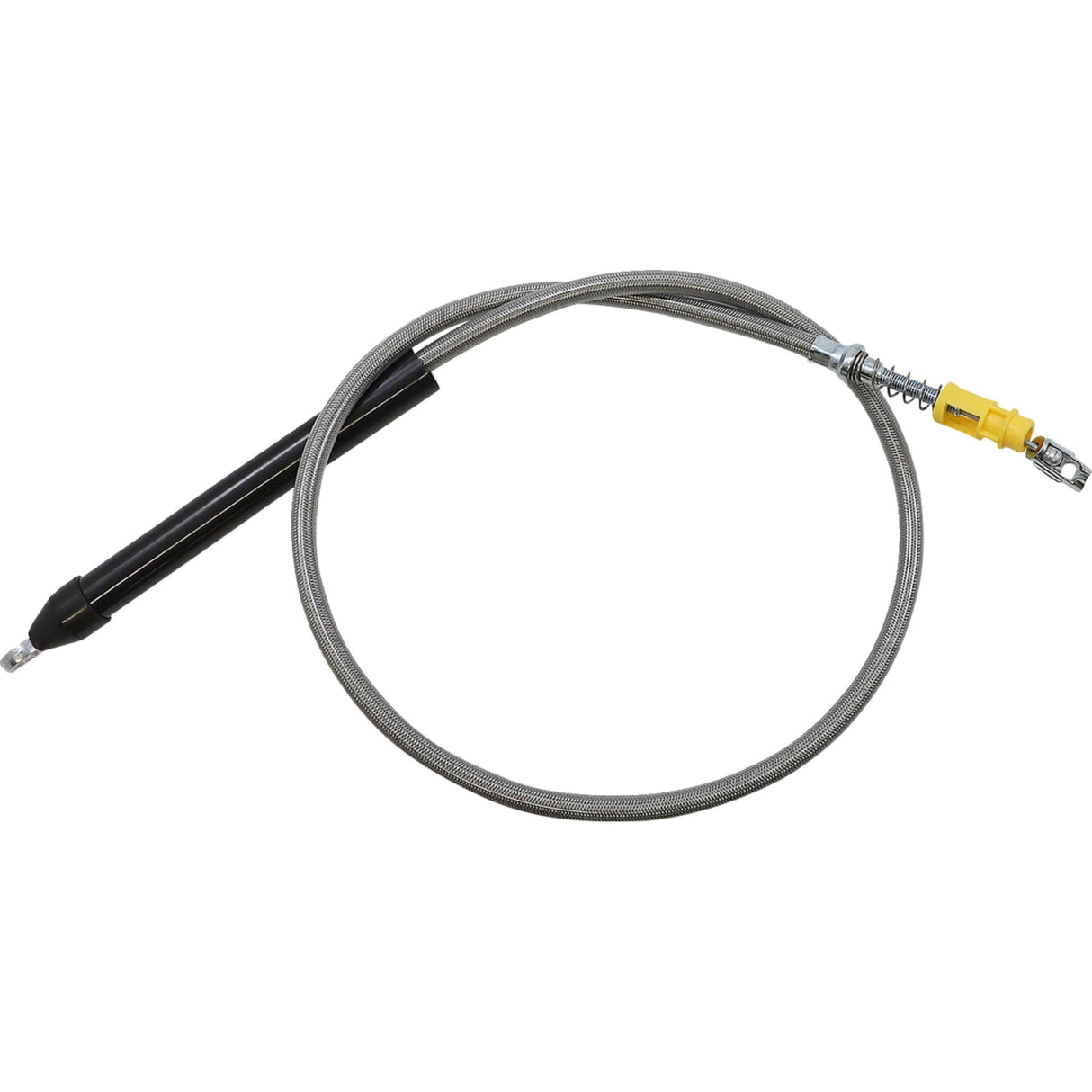 LA CHOPPERS 0652-2428 LA-8155C13 Stainless Steel Braided Clutch Cable - Quick Connect - 12" - 14" Ape Hanger Handlebars - Stainless Steel