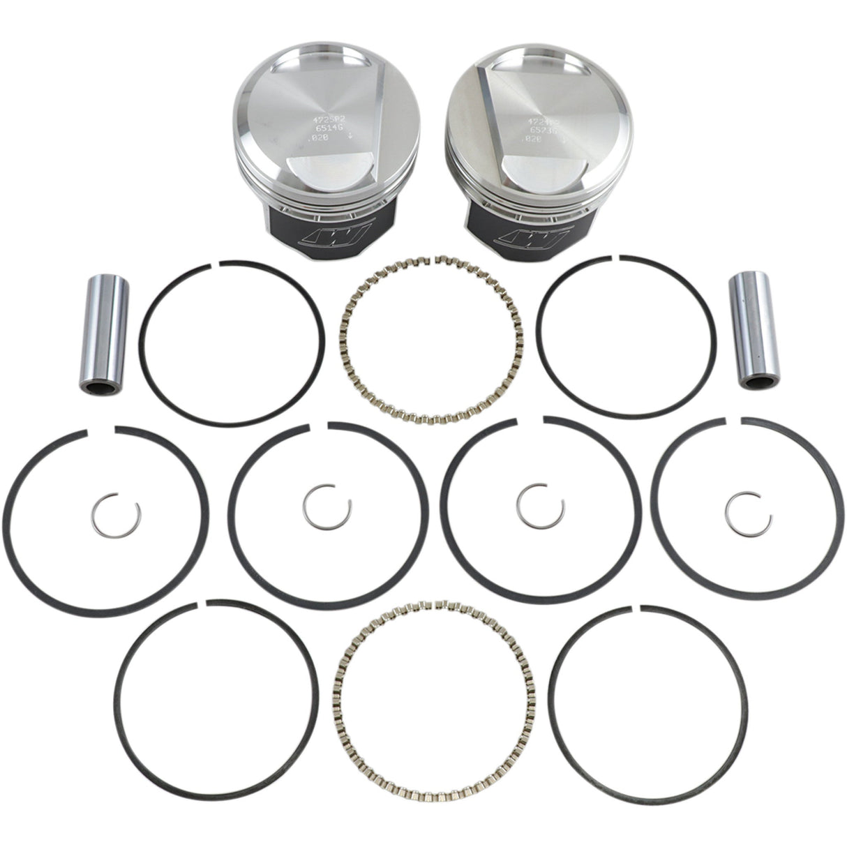 WISECO K1667 K1667 High-Performance Piston Kit Piston Kit - +0.020" - Evolution Big Twin 1340 cc