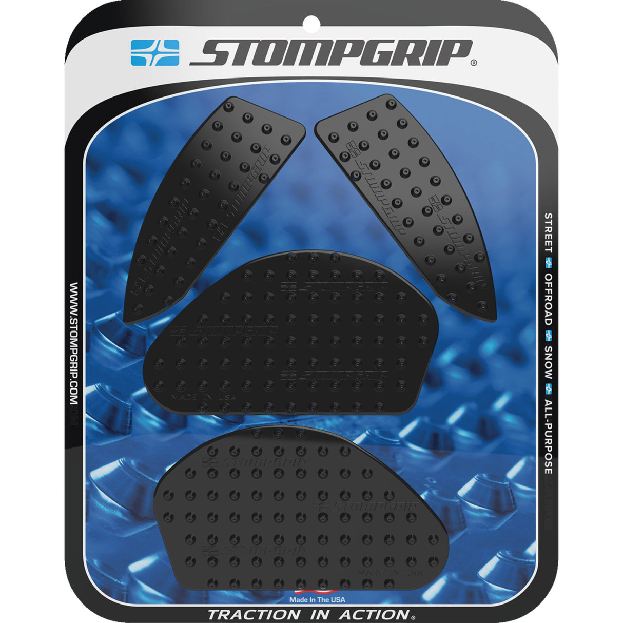 STOMPGRIP 4320-2756 55-10-0205B Volcano Profile Traction Pad Tank Grips Traction Pad Tank Grips - Volcano - Black - MT-03