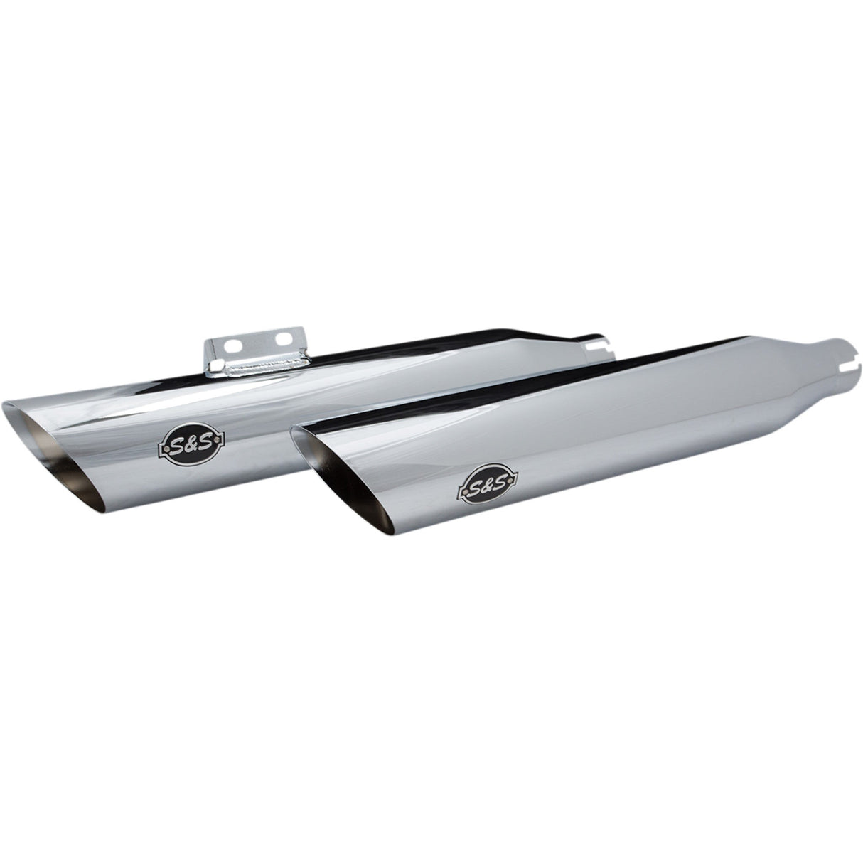 S&S Cycle Slash-Cut Slip-On Mufflers 50 State Chrome Flfb - 550-0753B For Harley Softail 2018-2023