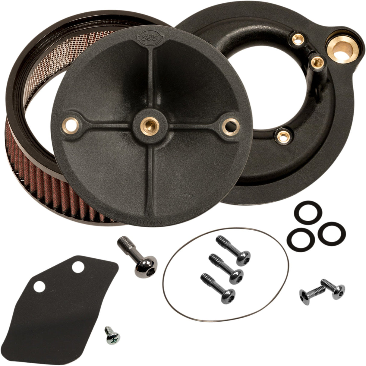 S&S Cycle Super Stock™ Stealth Air Cleaner Kit Black - 170-0354C For Harley Motorcycles 2017-2025