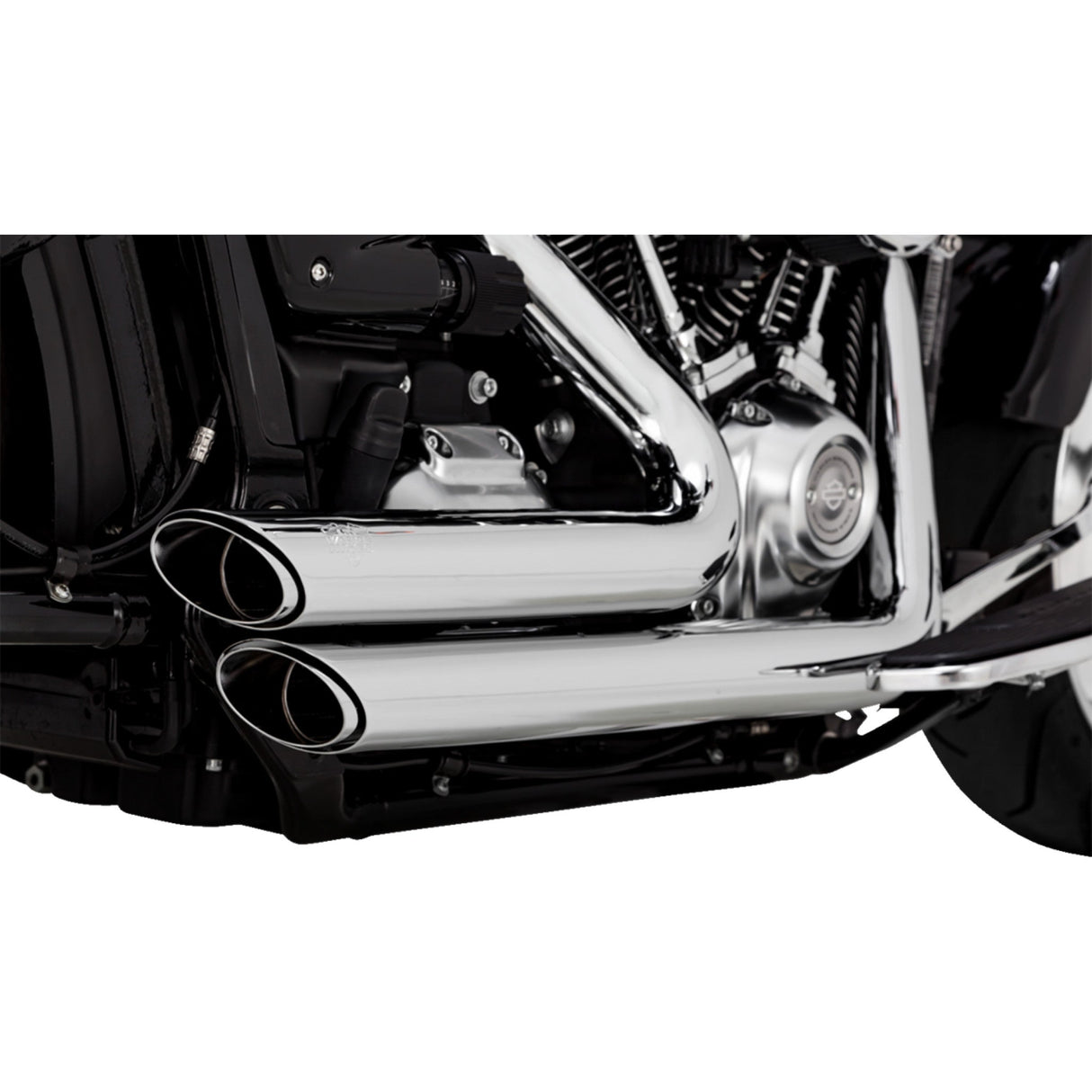 Vance & Hines Shortshots Staggered Exhaust System Chrome - 17335-22 For Harley Softail 2018-2022