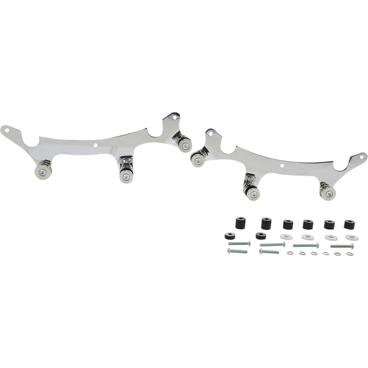 COBRA 1501-0725 502-2100 Docking Kit for Detachable Backrest — Sissy Bar Backrest Mount - Chrome - Chieftain