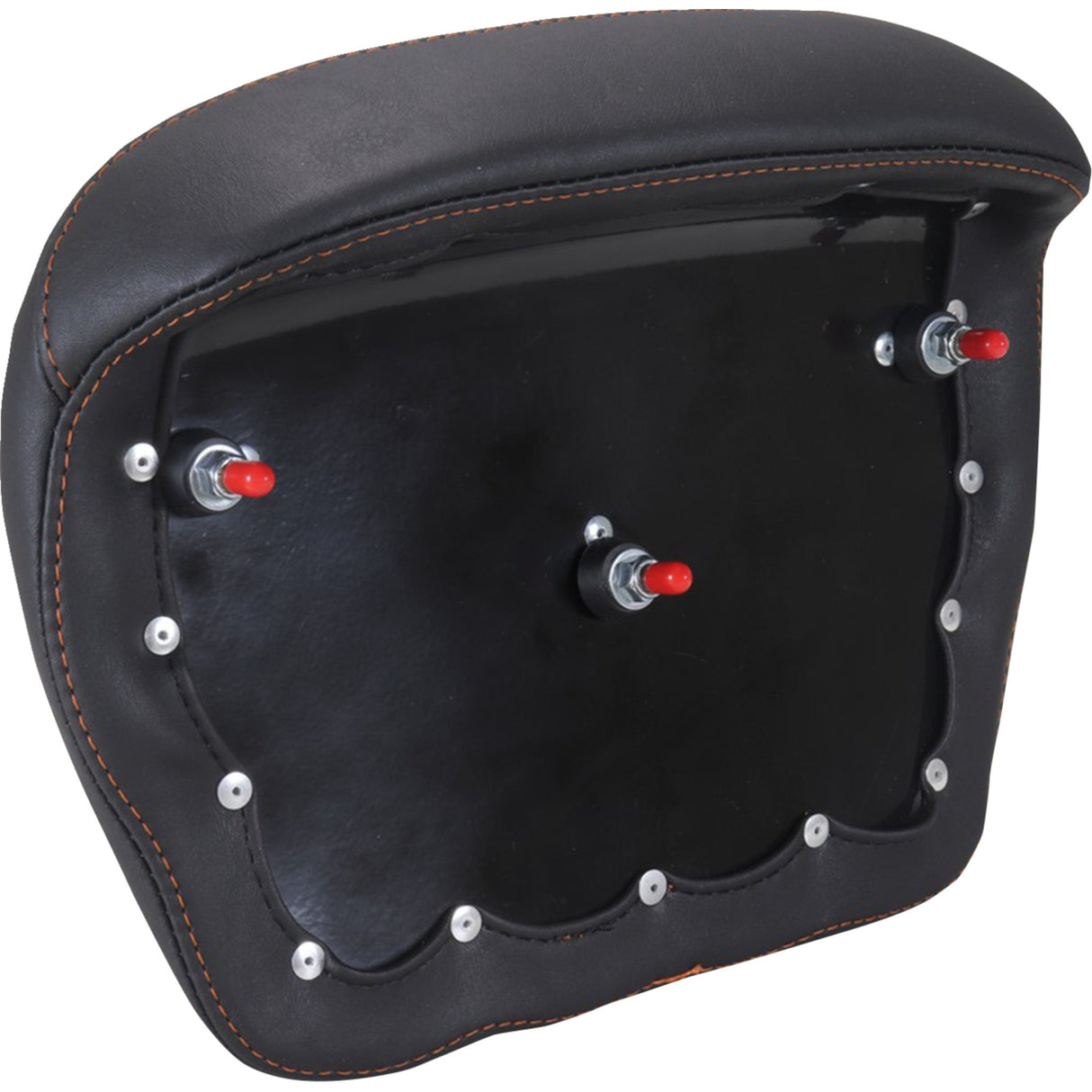 MUSTANG 0822-0643 88440MO Chopped Tour-Pak® Sissy Bar Pad Chopped Tour-Pak® Pad - Mandarin Orange Stitching - FLH/FLT '23-'25