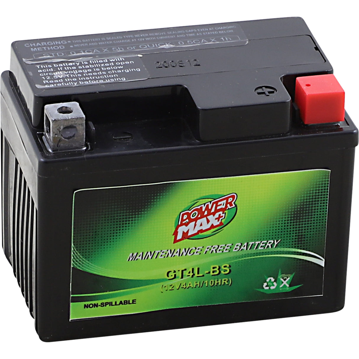 Power MAX Maintenance-Free Battery YTX4L-BS - GT4L-BS For E-TON ATVs 1999-2003 | KTM Dirt Bikes 2009-2016 | Aeon Cobra 2000-2014