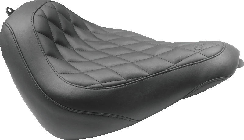 Mustang Motorcycle Mustang Slim Wide Tripper Solo Seat Diamond Stitch Black - 83047 For Harley Softail Slim 2018-2021