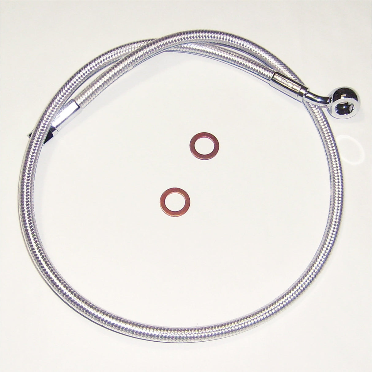 MAGNUM SHIELDING 1741-4467 AS37125 Alternate Length Designer Series ABS-Specific Front Brake Line Kit - 10 mm-35° - 25" - Sterling Chromite II