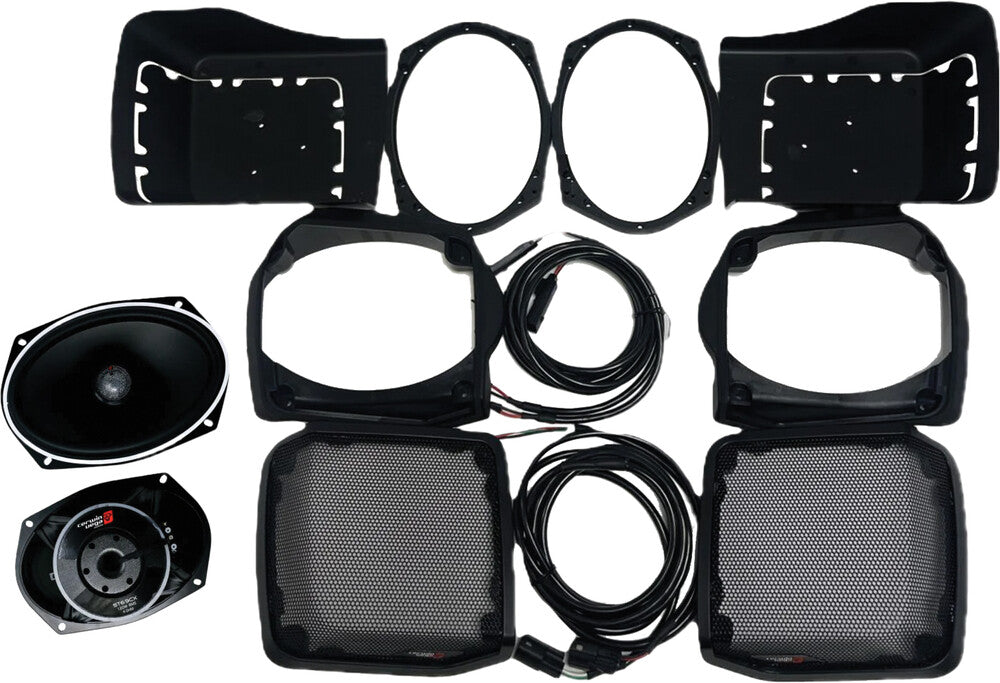 Cerwin Vega 6"X9" CUT IN LID Kit W PH694 T Bags - RPMPH69413LK For Harley Touring 1998-2013