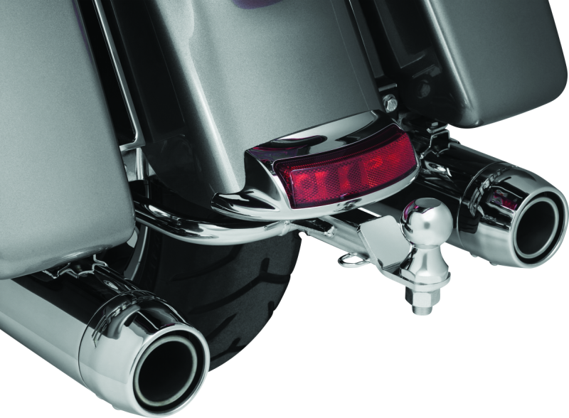 Kuryakyn Receiver Hitch Black & Chrome - 7657 For Harley Touring 2014-2026