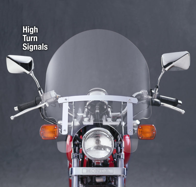 National Cycle NC125A 83-22 Harley XL/FXR/D/17-25 Hon/07+ Kaw Dakota 3 W/low Turn Signals Windshield-clr