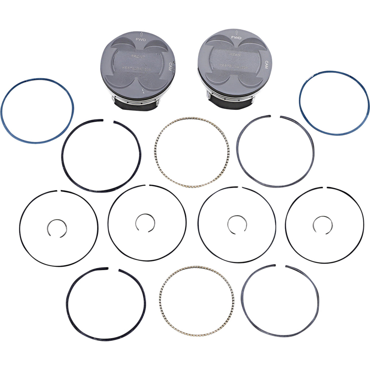 KB Performance Super-Duty Big Bore Piston Kit 4.250" +0.005" 11.4:1 CR - KB576LCA.005 For Harley Touring / Tri / Softail / Electra Glide 2017-2026