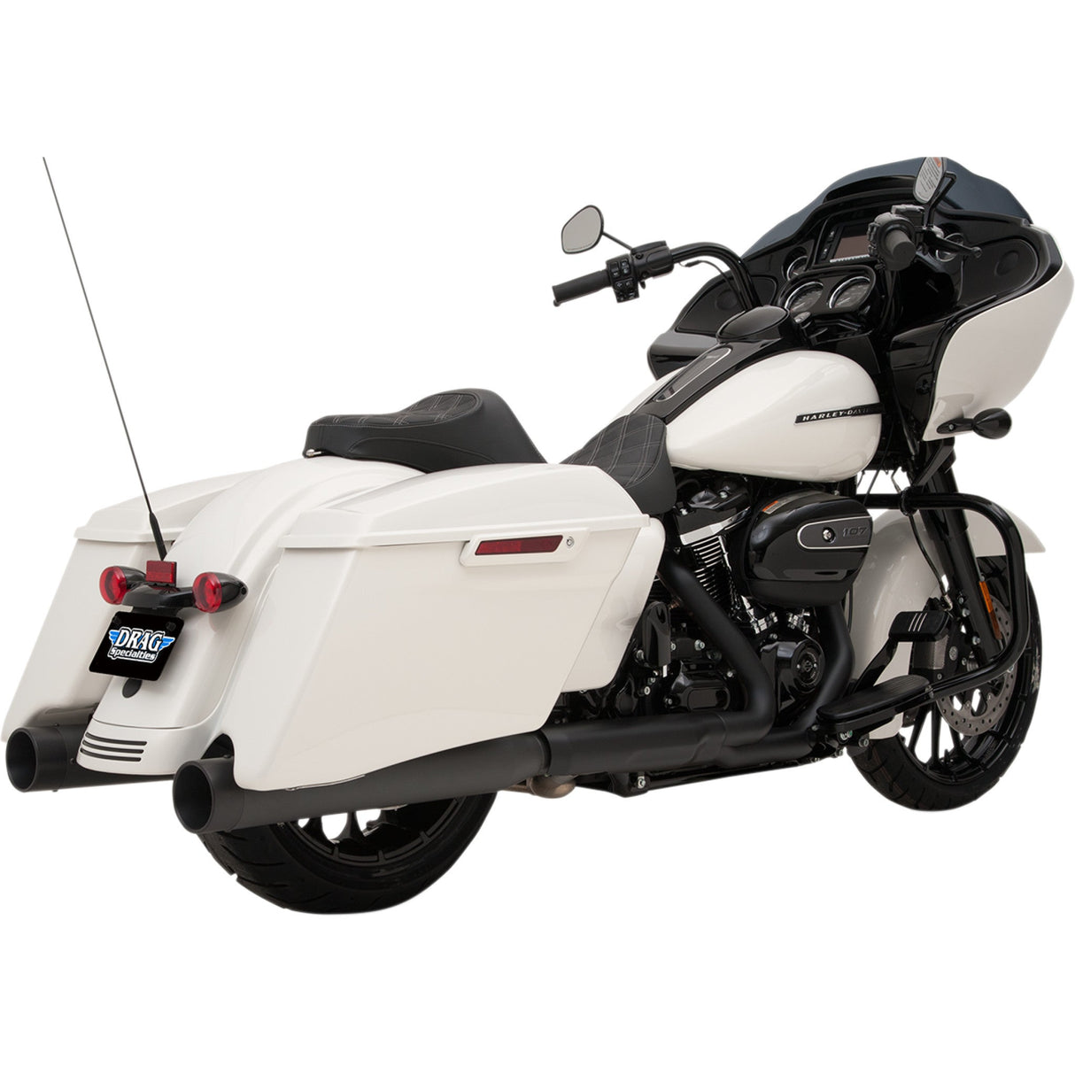 DRAG SPECIALTIES 4" Slip-On Mufflers with Billet End Caps