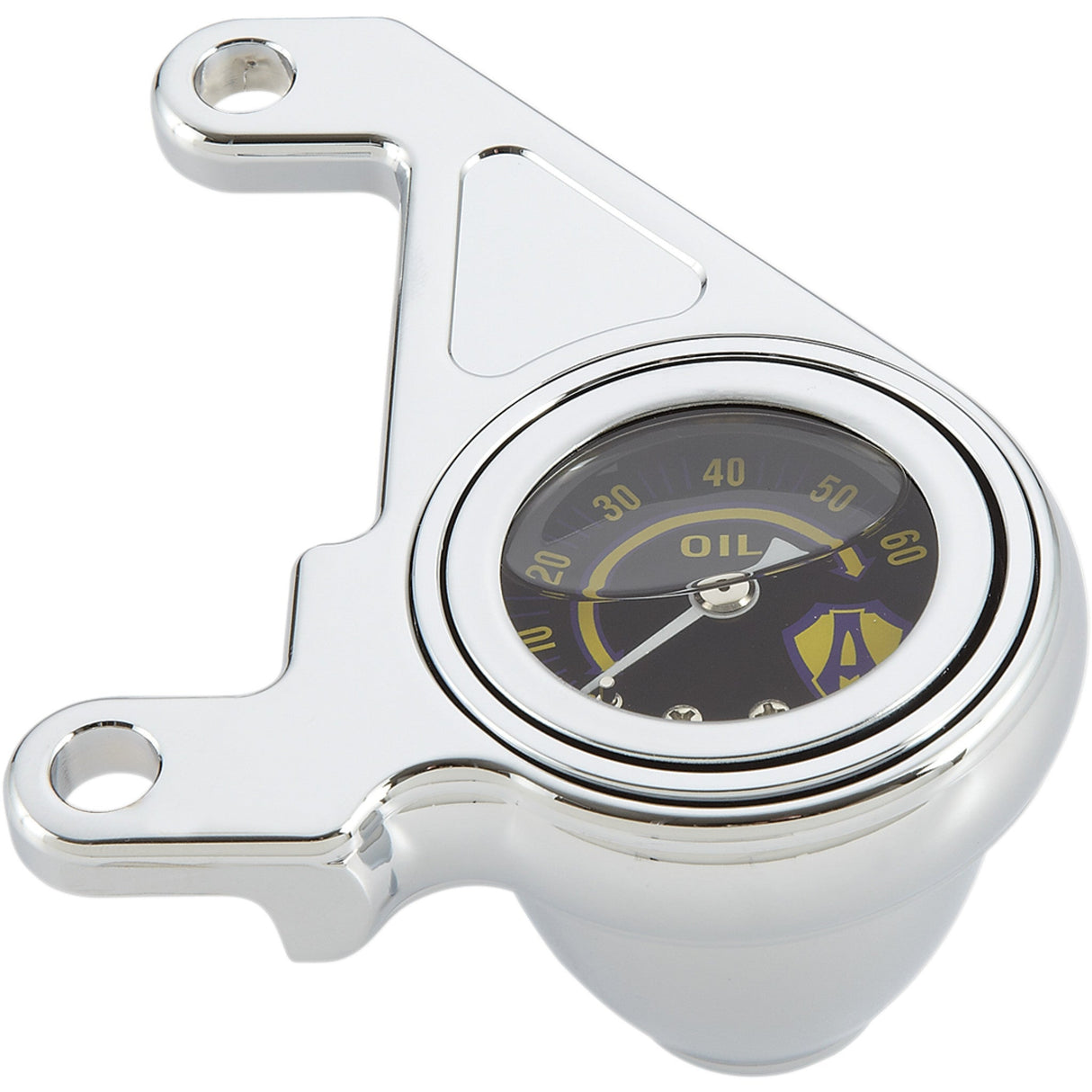 Arlen Ness Oil Pressure Gauge Kit — Radius Chrome - 15-658 For Harley Motorcycles 1999-2017