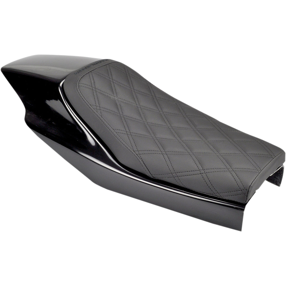 SADDLEMEN 0806-0098 Z4204 Eliminator Carbon Fiber Solo Seat Eliminator Seat - Black - Lattice Stitched