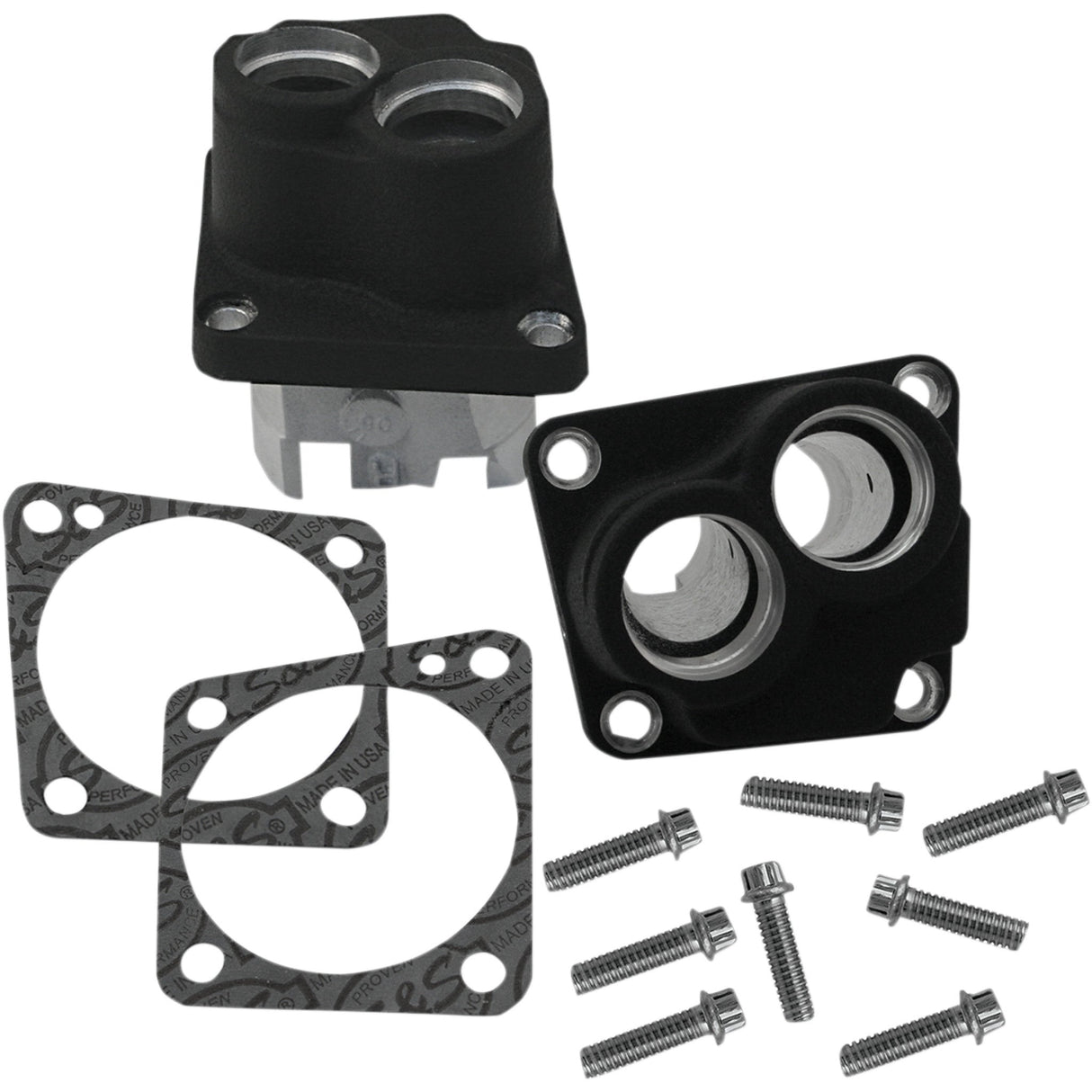 S&S Cycle Tappet Guide Kit Cast Wrinkle Black V-Series Super Stock® Crankcases - 33-5324 For Harley Motorcycles 1984-1999