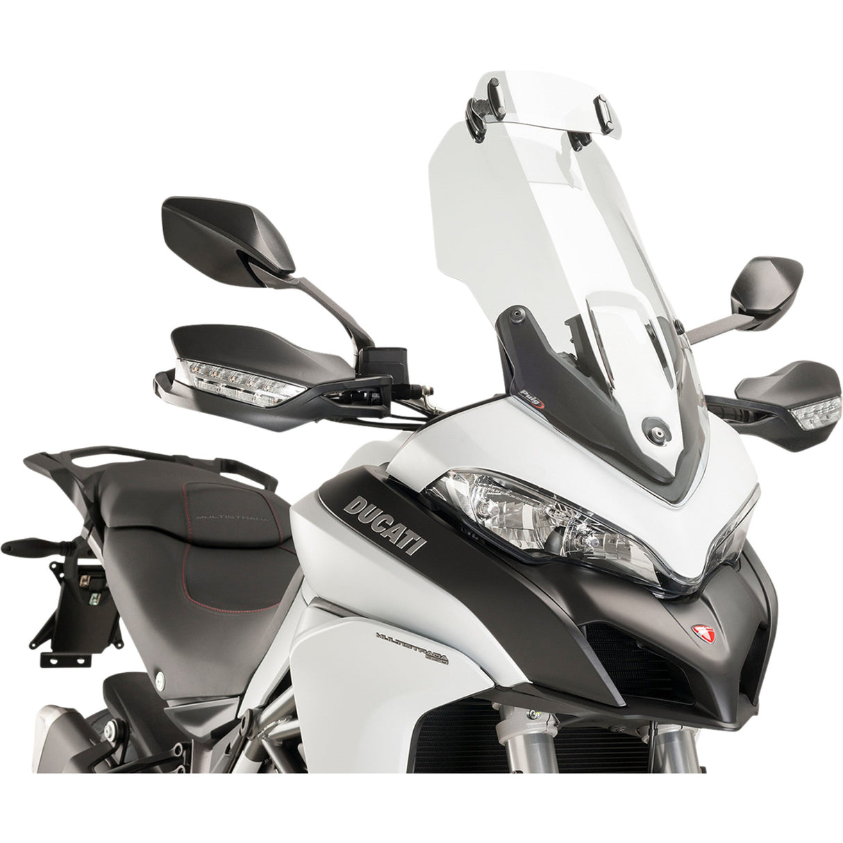 PUIG HI-TECH PARTS 2302-0144 6319W Multi-Adjustable Visor Clip-On Adjustable Visor - Clear - R1200GS