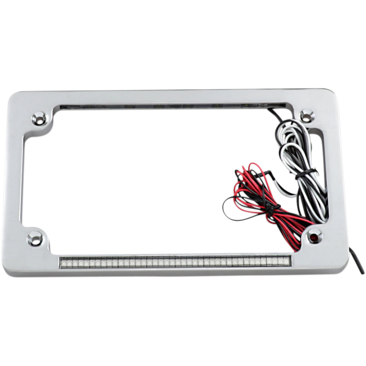 CUSTOM DYNAMICS 2030-0990 TF02-C Dual LED License Plate Frame Dual License Plate Frame - Chrome