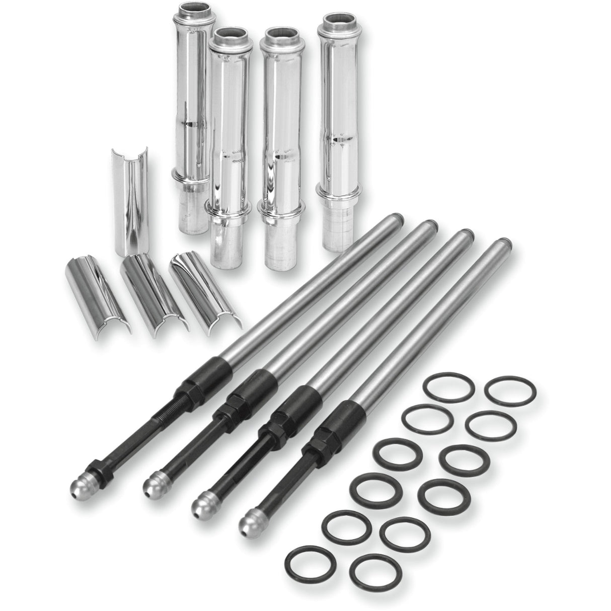 S&S Cycle Quickee Pushrod Kit With Chrome Covers Twin Cam - 106-6051 For Harley Motorcycles 1999-2017