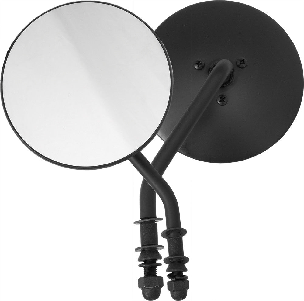 Harddrive 153082 4" Round Mirror Chrome Left Side For Harley Motorcycles 1970-2018