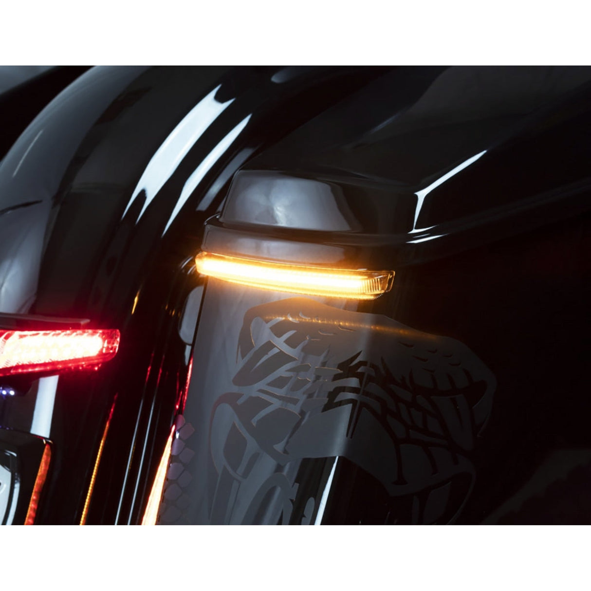 Ciro Bag Blades® Accent Lights Amber Turn Signals Smoke Lens - 40068 For Harley Touring 2014-2024