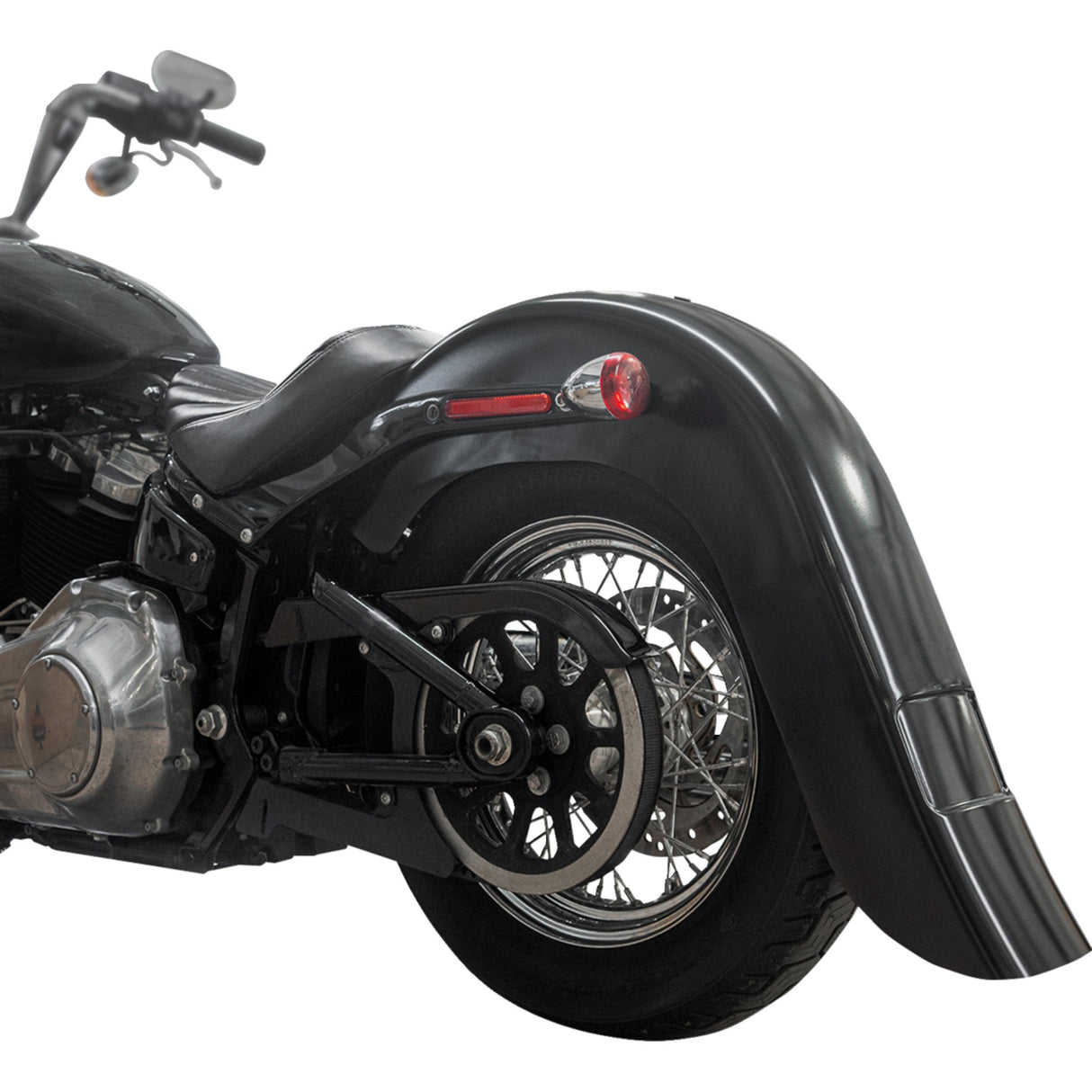 KLOCK WERKS 1401-1092 KWF-02-0313 Benchmark Rear Fender - Vicla Frenched - 9" Extended Rear - Black