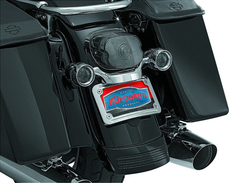 Kuryakyn 3163 Curved License Plate Mount Chrome