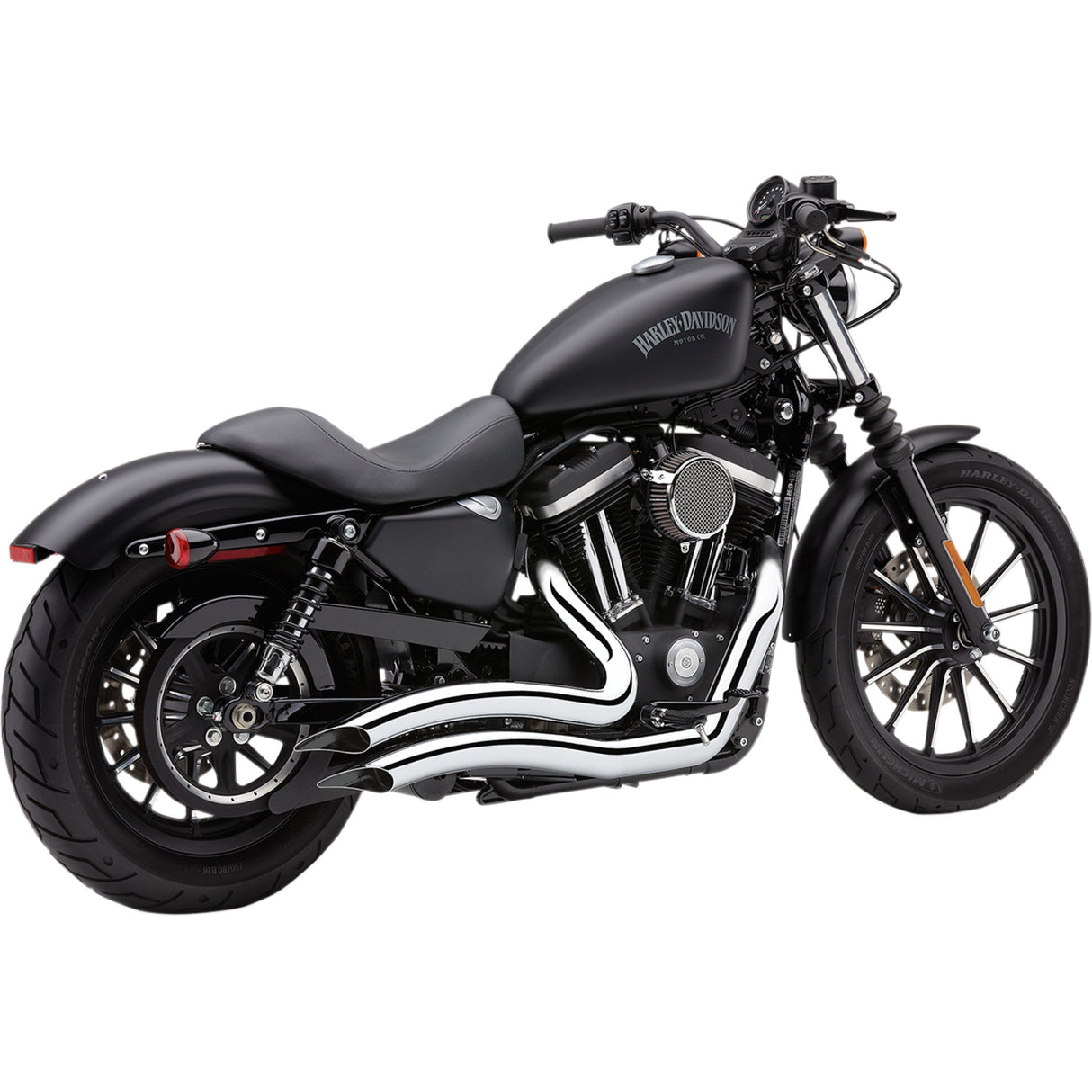 Cobra Short Swept 2-Into-2 Exhaust System - 6233 For Harley Sportster 2013-2022