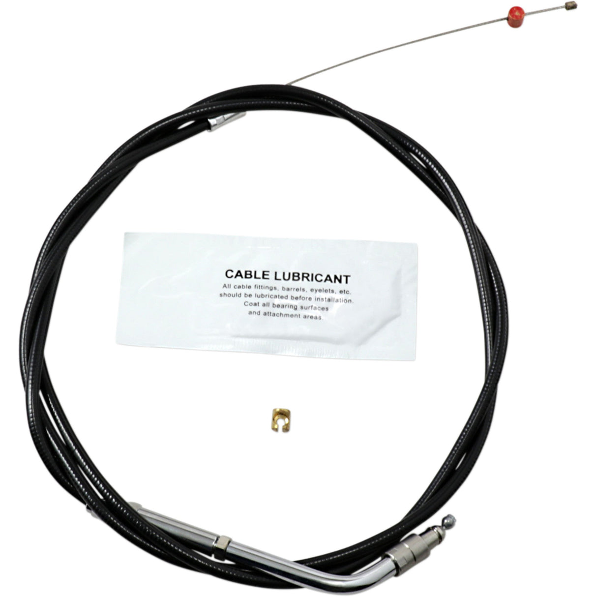Barnett Black Vinyl Throttle Idle Cable +6" Size 45-1/2" Length - 101-30-30035-06 For Harley Touring 2007