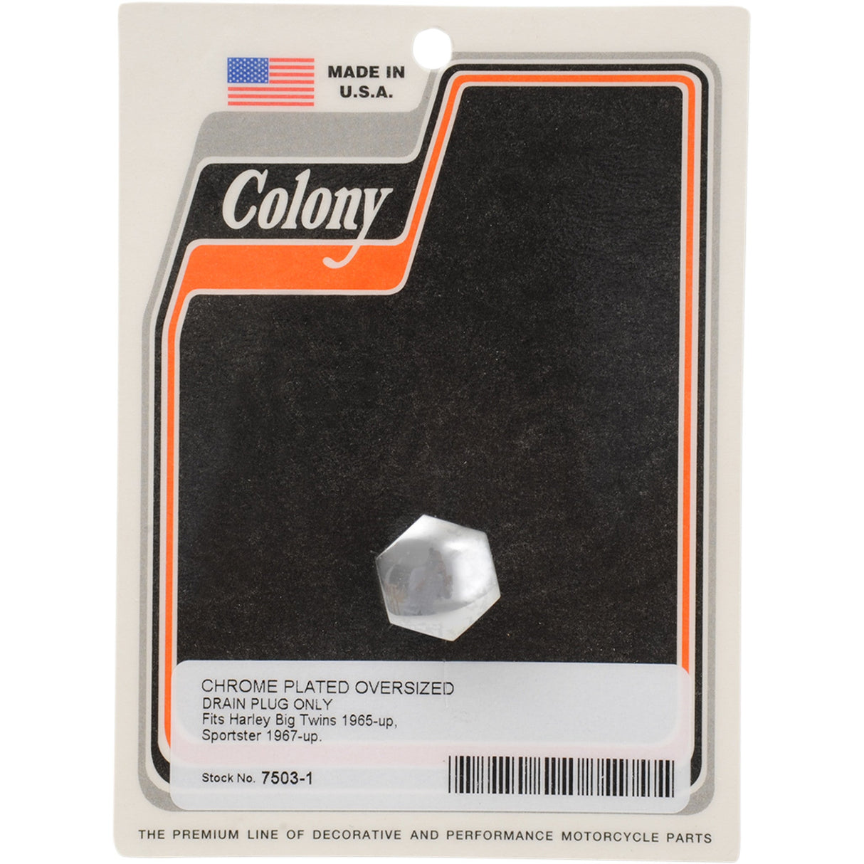 COLONY DS-190919 7503-1 Replacement Oversized Drain Plug Drain Plug - Oversize - Chrome