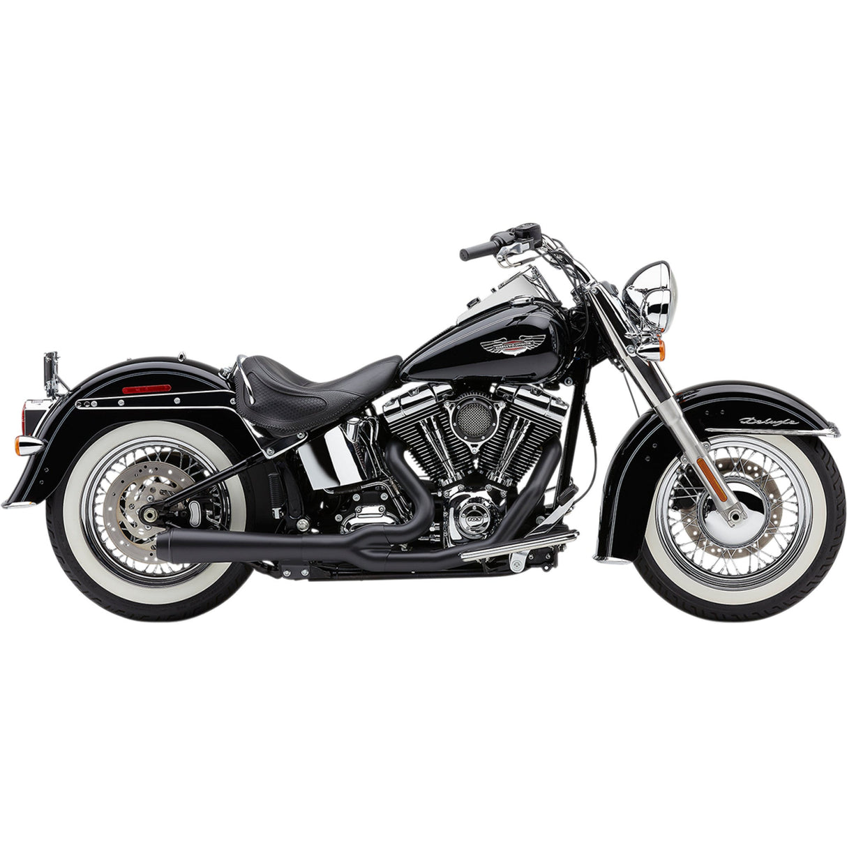 Cobra El Diablo 2-Into-1 Exhaust System - 6483B For Harley Softail 2012-2017