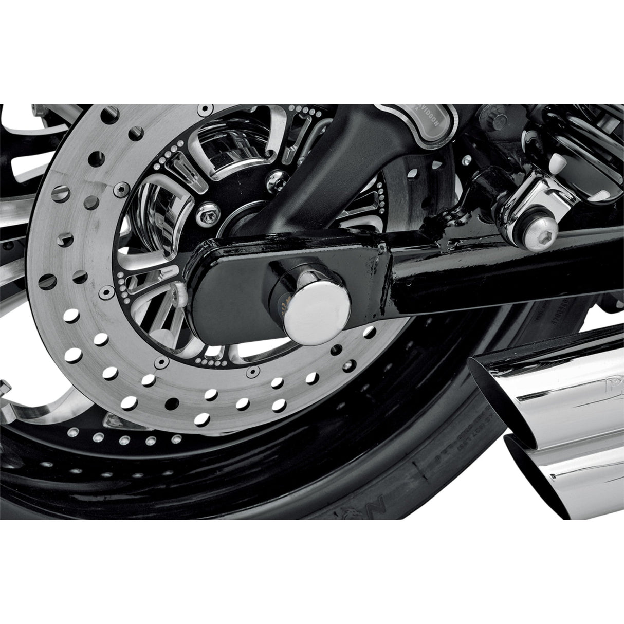 DRAG SPECIALTIES 0214-0449 Axle Caps chrome - rear