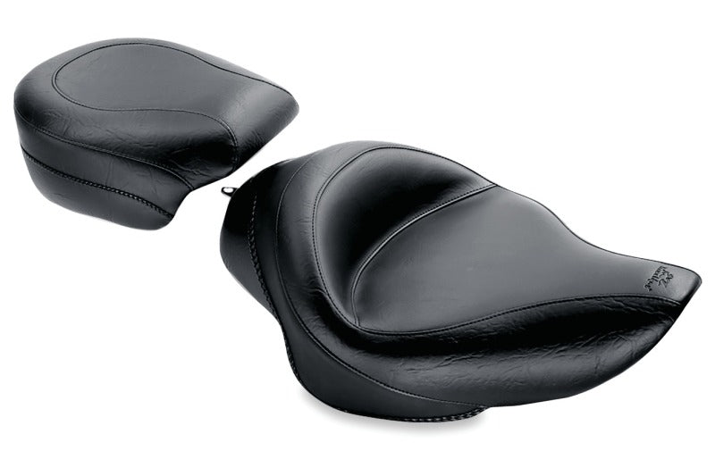 Mustang Motorcycle Mustang 3.3 Gallon Standard Touring Solo Seat Black - 76157 For Harley Sportster 2004-2021