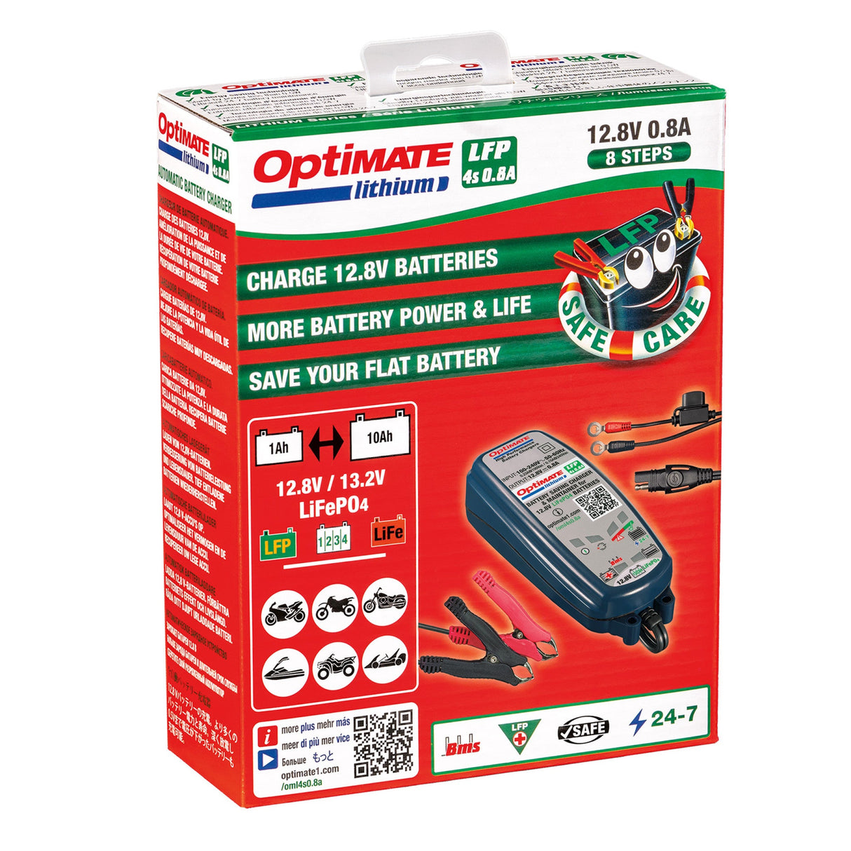 TECMATE 3807-0265 TM471 Optimate™ Lithium LFP 4S 0.8A Battery Charger Battery Charger - Lithium