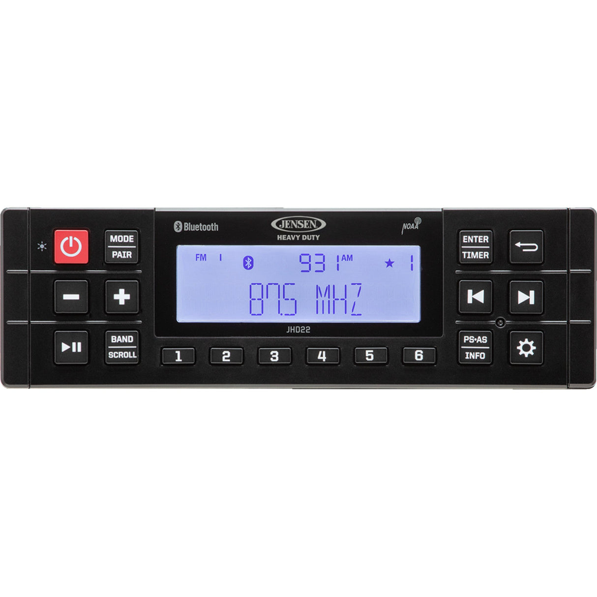 JENSEN 4401-0277 JHD22B Heavy Duty Bluetooth Stereo Bluetooth Stereo