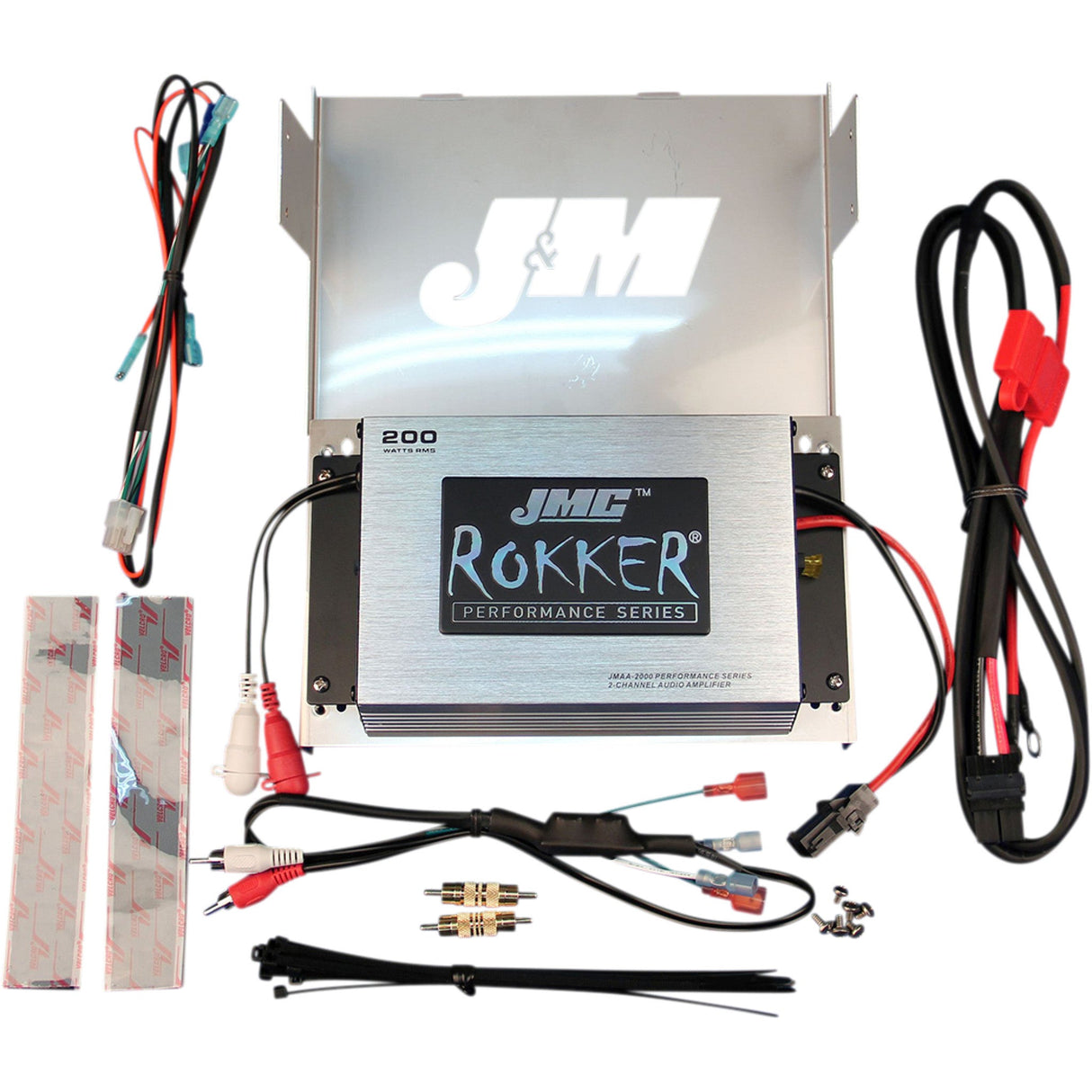 J & M 4405-0849 JMRA-2000HC06 JMC ROKKER® 200 W 2-Channel Amplifier Kit 200 W Amplifier Kit - '98-'13 FLHX/FLHT