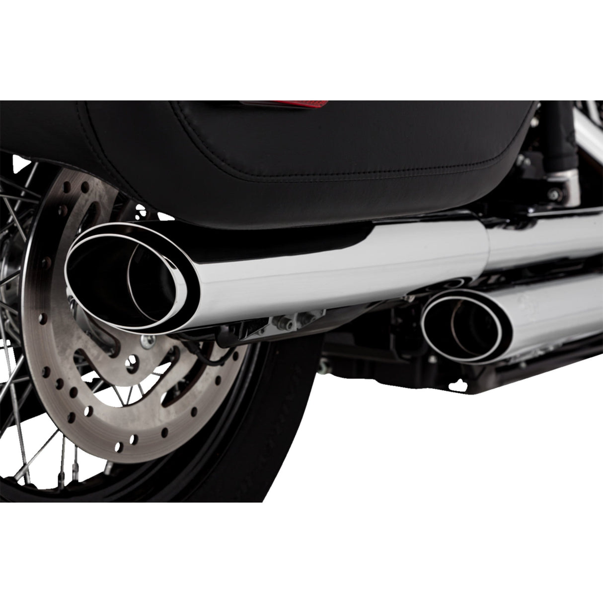 Vance & Hines 3" Twin Slash Slip-On Mufflers Chrome - 16379 For Harley Softail 2018-2024