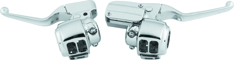 Biker's Choice Bikers Choice Chrome Handlebar Control Kit W O Switches FLT 11/16 Bore - 601746 For Harley Touring 2008-2013