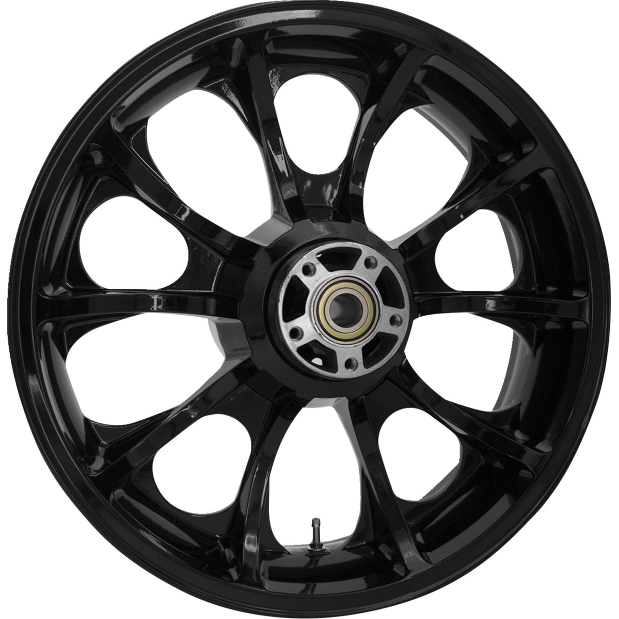 Coastal Moto Largo Precision Cast 3D Wheel — Largo 3D Rear Single Disc With ABS Black 18x7 - 3D-LGO185SB-ABST For Harley Touring 2009-2026