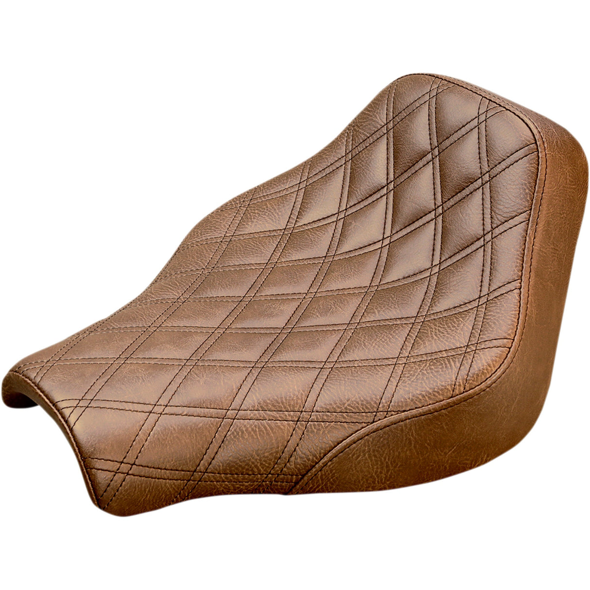 Saddlemen Renegade™ Lattice Stitch Solo Seat Lattice Stitched Brown FX - 818-30-002BLS For Harley Softail 2018-2025