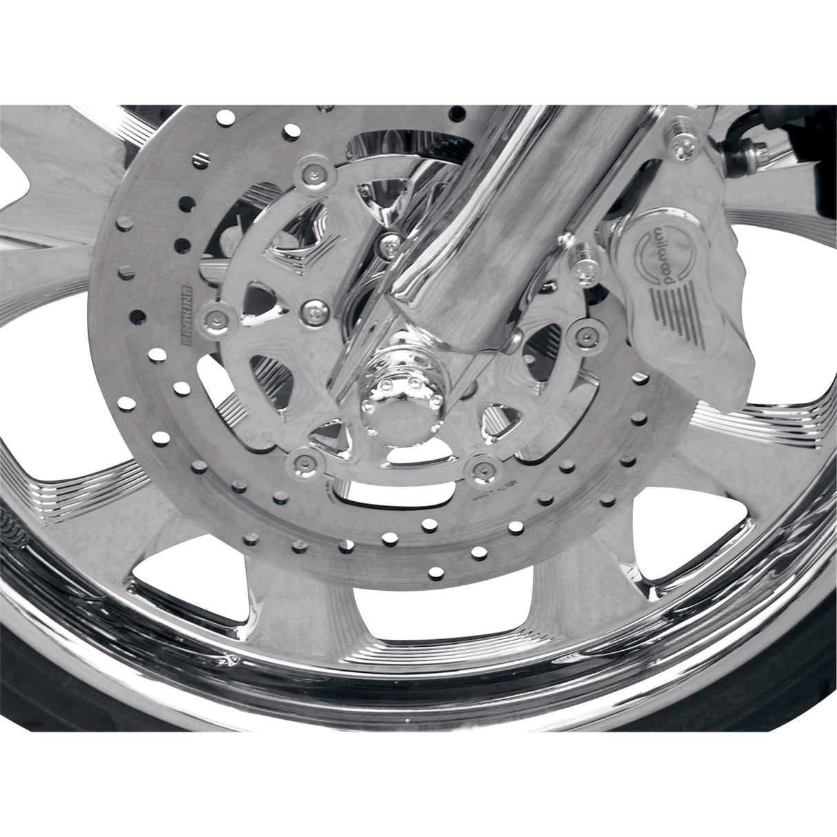 COVINGTONS 0214-0240 C0010-C Axle Cover - Axle Covers - Front - Dimpled - Chrome - Pair - '08-'23
