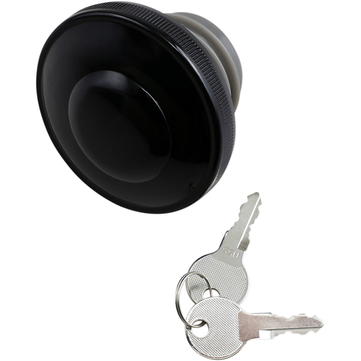 DRAG SPECIALTIES Screw-In Locking Gas Cap — - Gloss Black