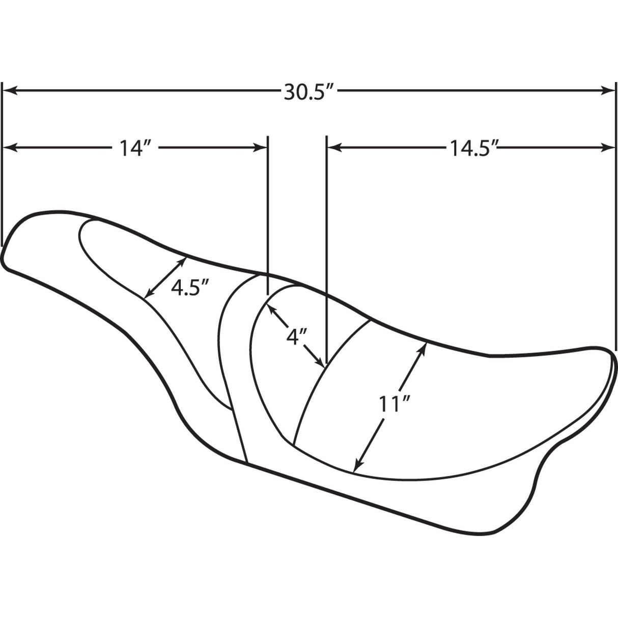 Drag Specialties Caballero Seat For Harley Touring 2008-2023