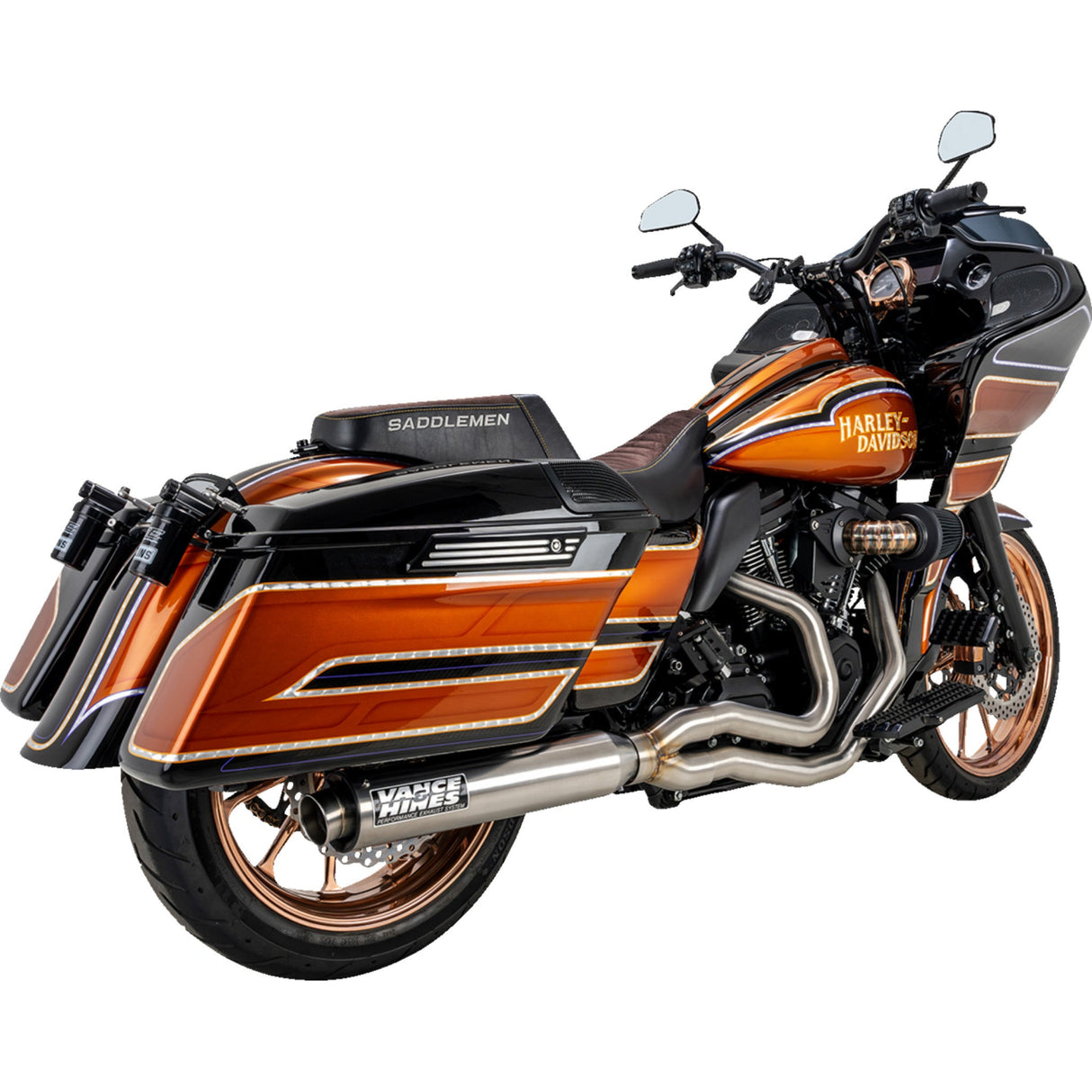 Vance & Hines 2-Into-1 Supersport PCX™ Exhaust System Brushed - 27345 For Harley Touring 2017-2026